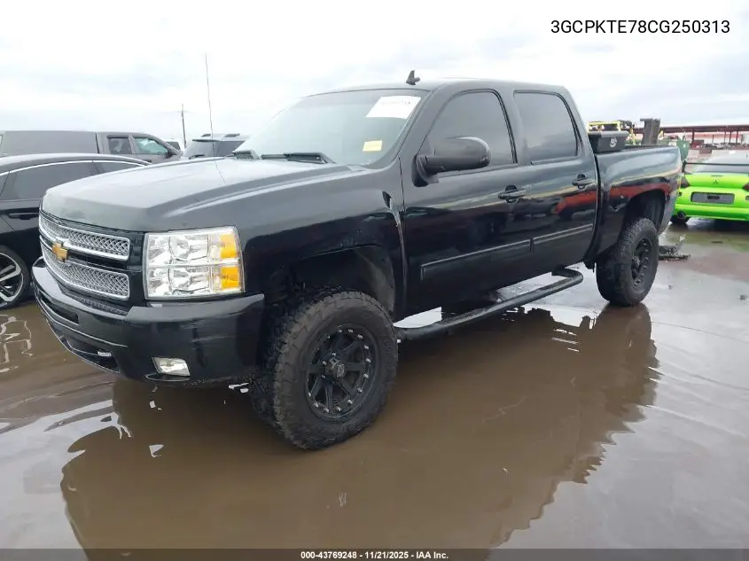 3GCPKTE78CG250313 2012 Chevrolet Silverado 1500 Ltz