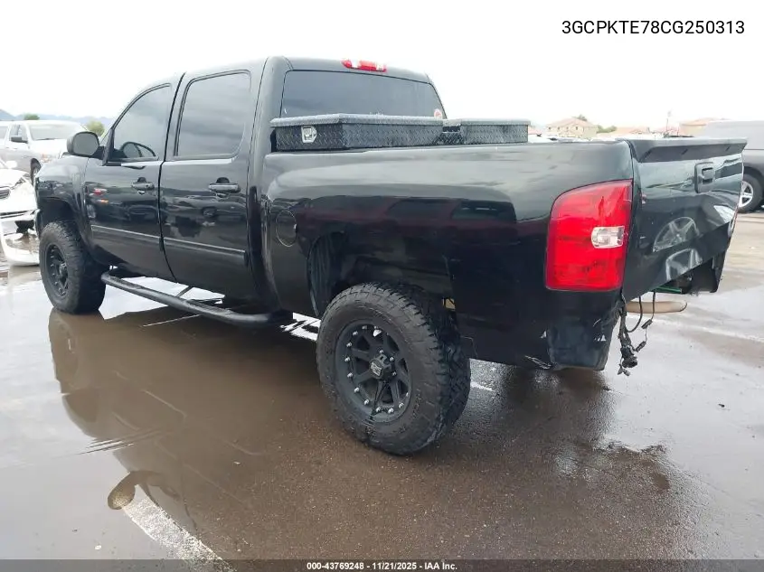 3GCPKTE78CG250313 2012 Chevrolet Silverado 1500 Ltz
