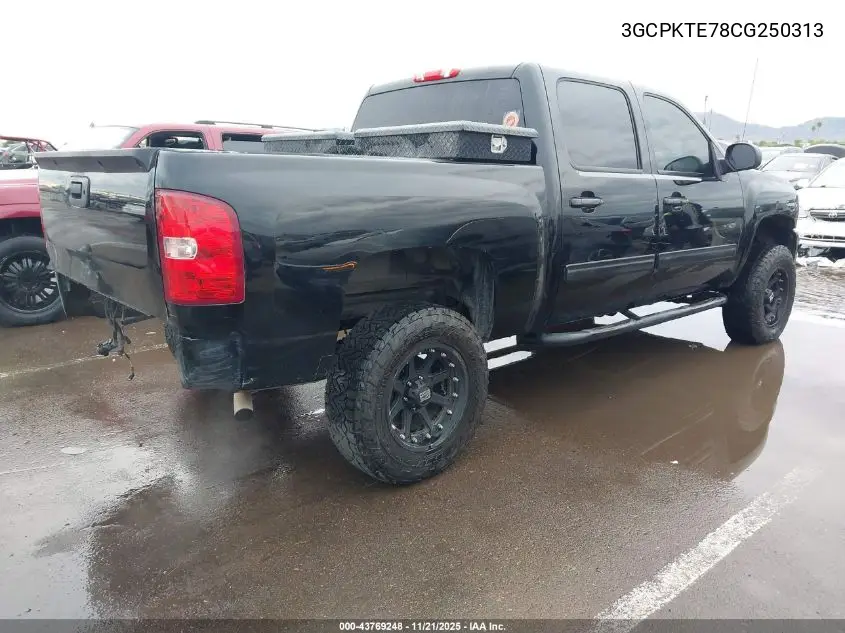 3GCPKTE78CG250313 2012 Chevrolet Silverado 1500 Ltz