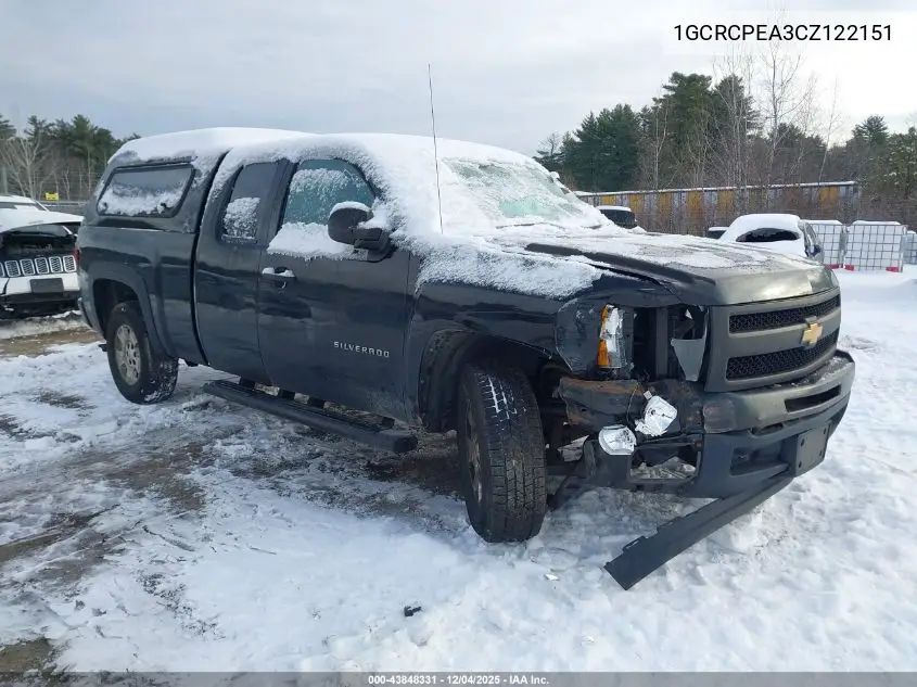 1GCRCPEA3CZ122151 2012 Chevrolet Silverado 1500 Work Truck