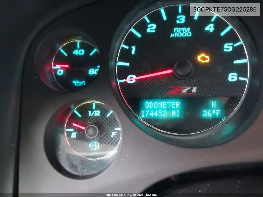 3GCPKTE75CG225286 2012 Chevrolet Silverado 1500 Ltz