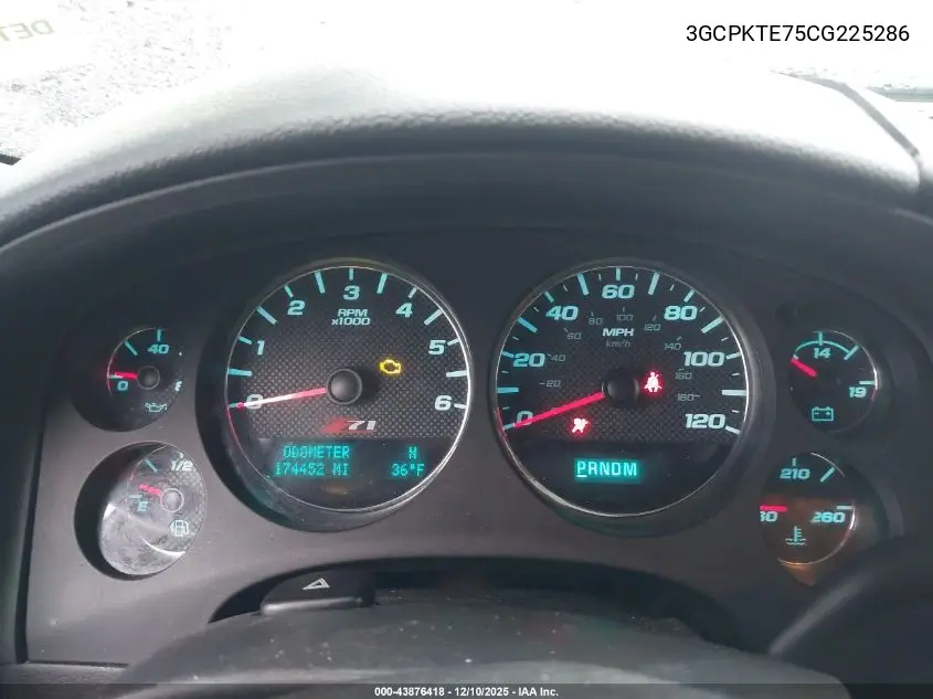 3GCPKTE75CG225286 2012 Chevrolet Silverado 1500 Ltz