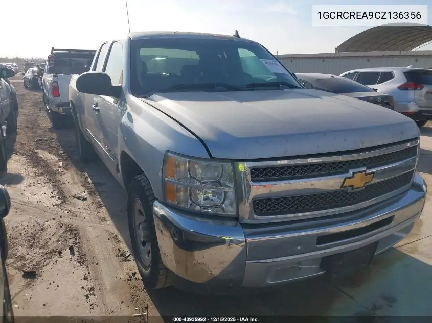1GCRCREA9CZ136356 2012 Chevrolet Silverado 1500 Ls
