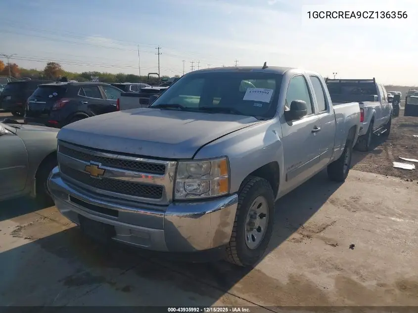 1GCRCREA9CZ136356 2012 Chevrolet Silverado 1500 Ls