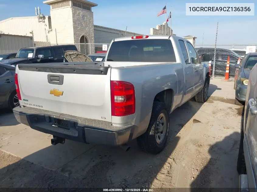 1GCRCREA9CZ136356 2012 Chevrolet Silverado 1500 Ls