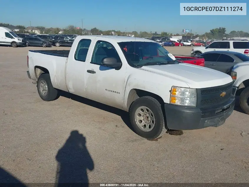 1GCRCPE07DZ111274 2013 Chevrolet Silverado 1500 Work Truck