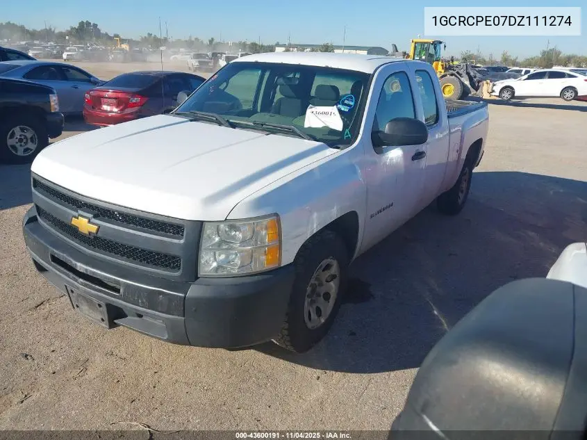1GCRCPE07DZ111274 2013 Chevrolet Silverado 1500 Work Truck