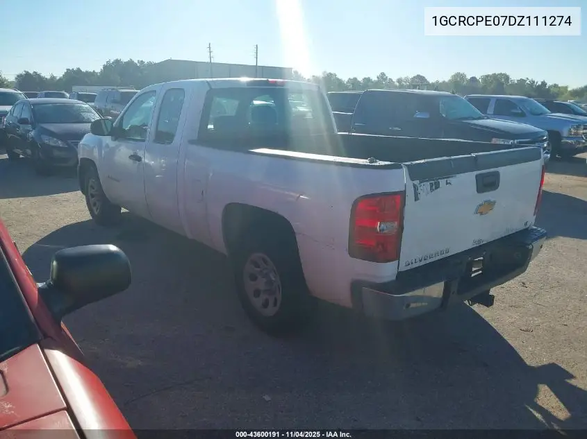 1GCRCPE07DZ111274 2013 Chevrolet Silverado 1500 Work Truck