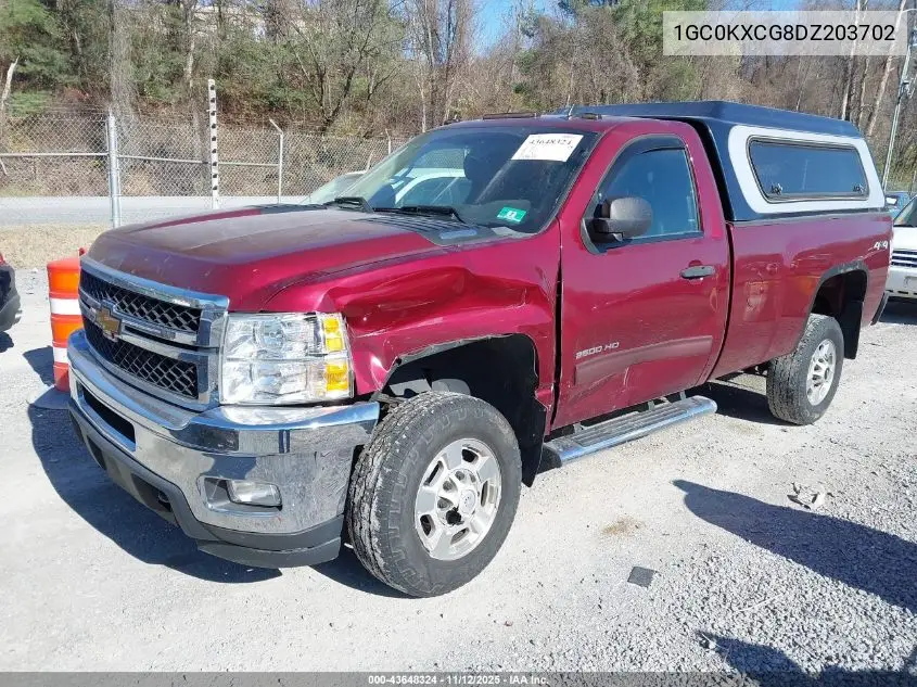 1GC0KXCG8DZ203702 2013 Chevrolet Silverado 2500Hd Lt