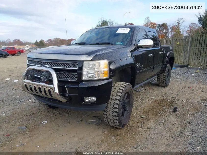 3GCPKSE73DG351402 2013 Chevrolet Silverado 1500 Lt
