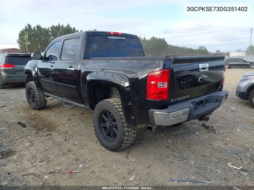 3GCPKSE73DG351402 2013 Chevrolet Silverado 1500 Lt