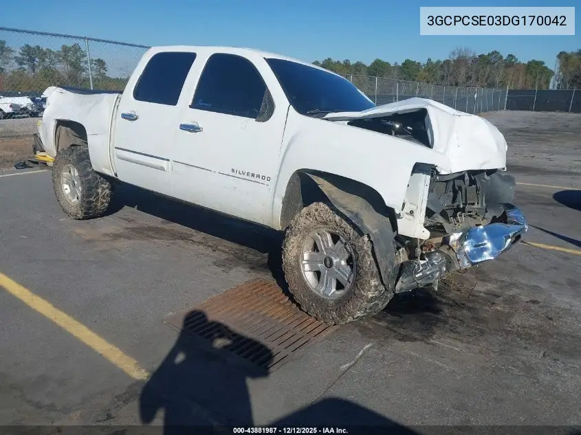 3GCPCSE03DG170042 2013 Chevrolet Silverado 1500 Lt