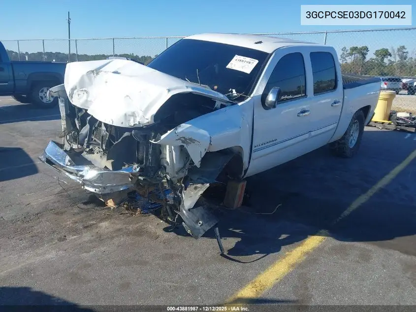 3GCPCSE03DG170042 2013 Chevrolet Silverado 1500 Lt