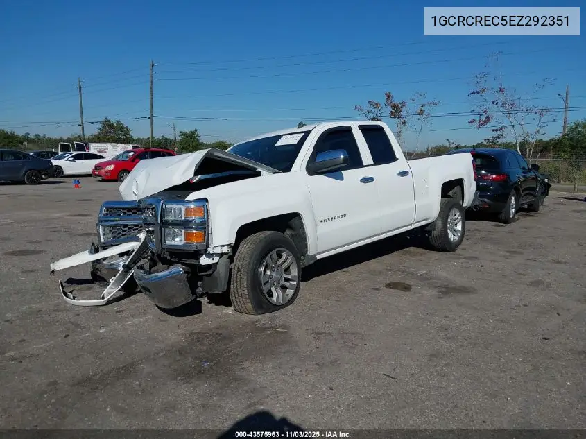 1GCRCREC5EZ292351 2014 Chevrolet Silverado 1500 1Lt