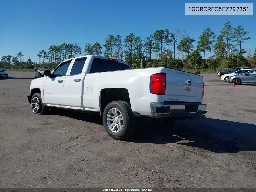 1GCRCREC5EZ292351 2014 Chevrolet Silverado 1500 1Lt