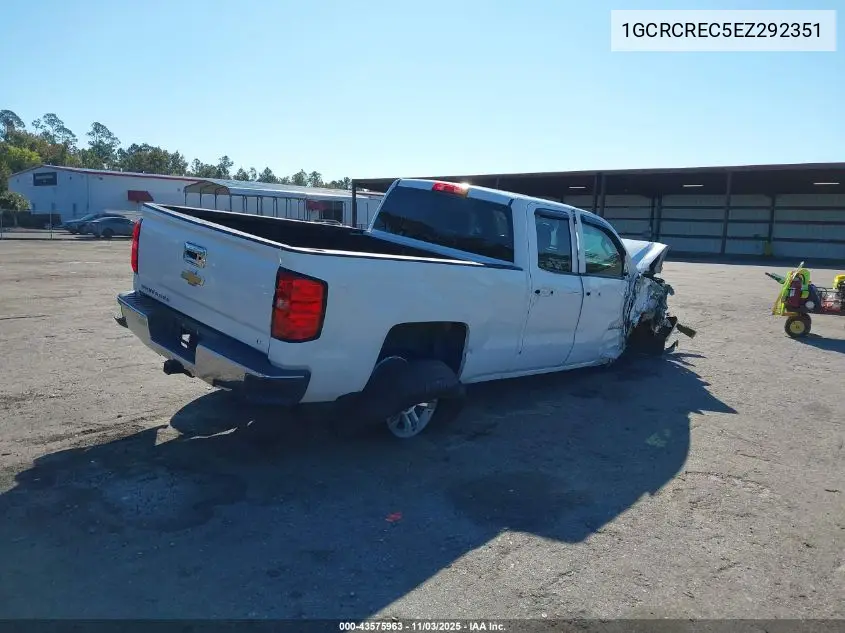 1GCRCREC5EZ292351 2014 Chevrolet Silverado 1500 1Lt