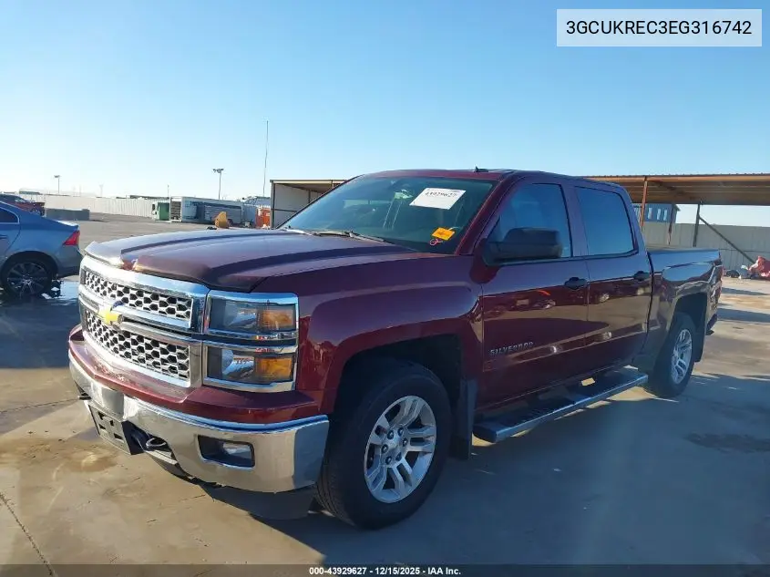 3GCUKREC3EG316742 2014 Chevrolet Silverado 1500 1Lt