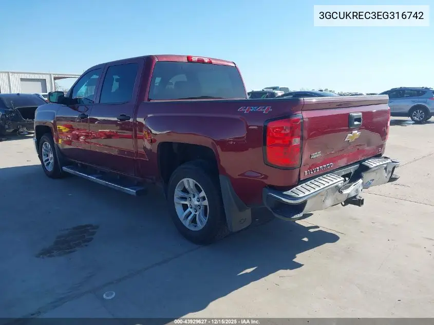 3GCUKREC3EG316742 2014 Chevrolet Silverado 1500 1Lt