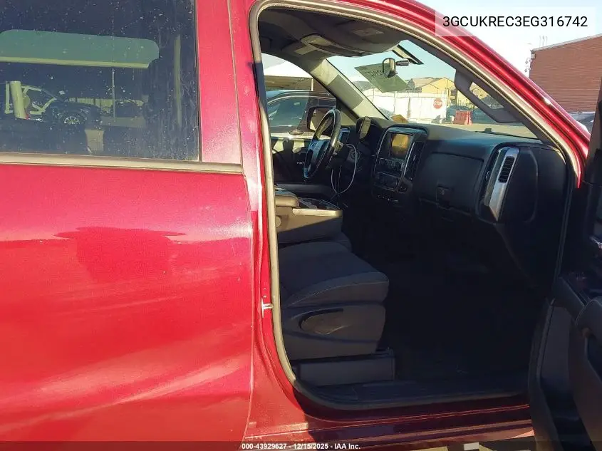 3GCUKREC3EG316742 2014 Chevrolet Silverado 1500 1Lt