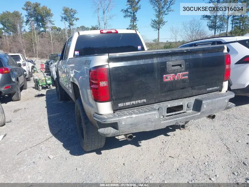 3GCUKSECXEG316034 2014 Chevrolet Silverado 1500 1Lz/2Lz