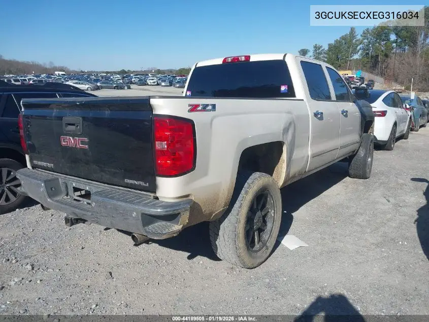 3GCUKSECXEG316034 2014 Chevrolet Silverado 1500 1Lz/2Lz