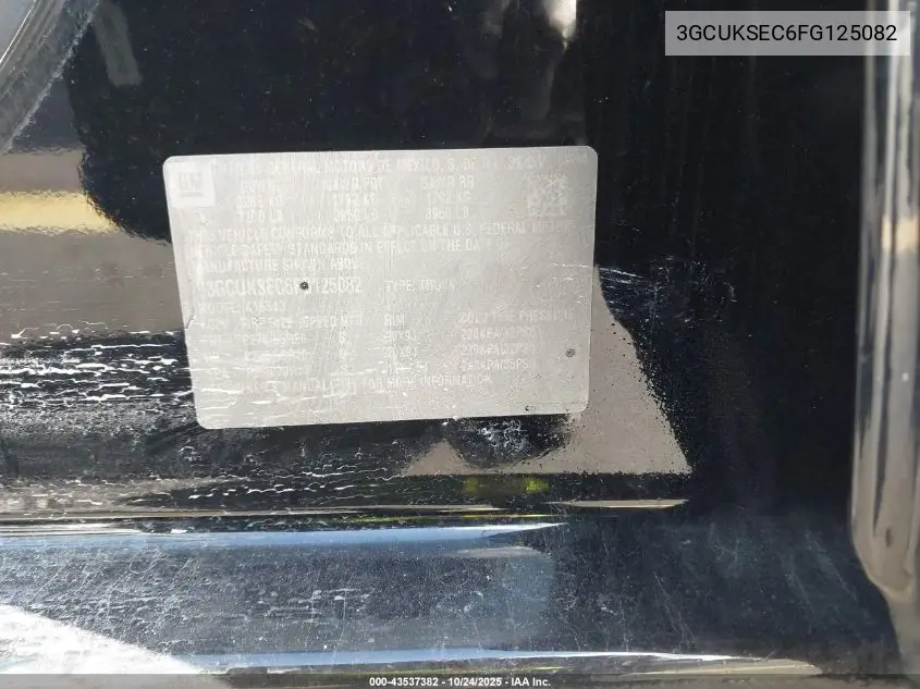 3GCUKSEC6FG125082 2015 Chevrolet Silverado 1500 1Lz