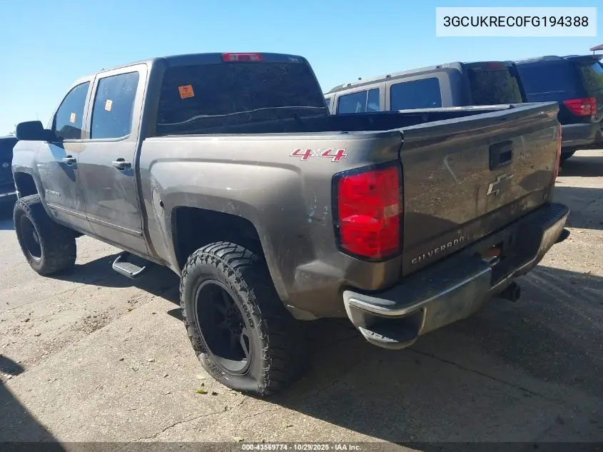 3GCUKREC0FG194388 2015 Chevrolet Silverado 1500 1Lt