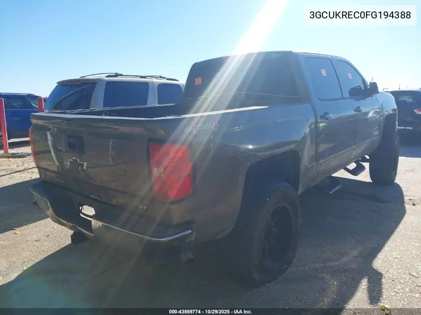 3GCUKREC0FG194388 2015 Chevrolet Silverado 1500 1Lt