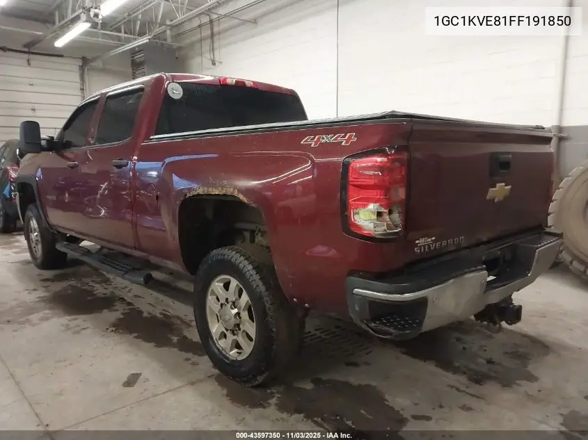 1GC1KVE81FF191850 2015 Chevrolet Silverado 2500Hd Lt