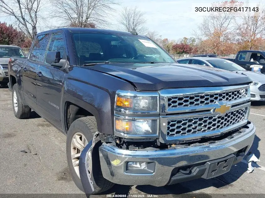 3GCUKREC2FG417143 2015 Chevrolet Silverado 1500 1Lt