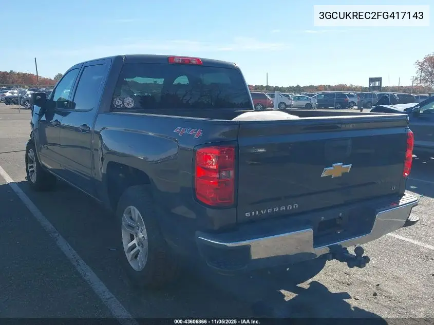 3GCUKREC2FG417143 2015 Chevrolet Silverado 1500 1Lt