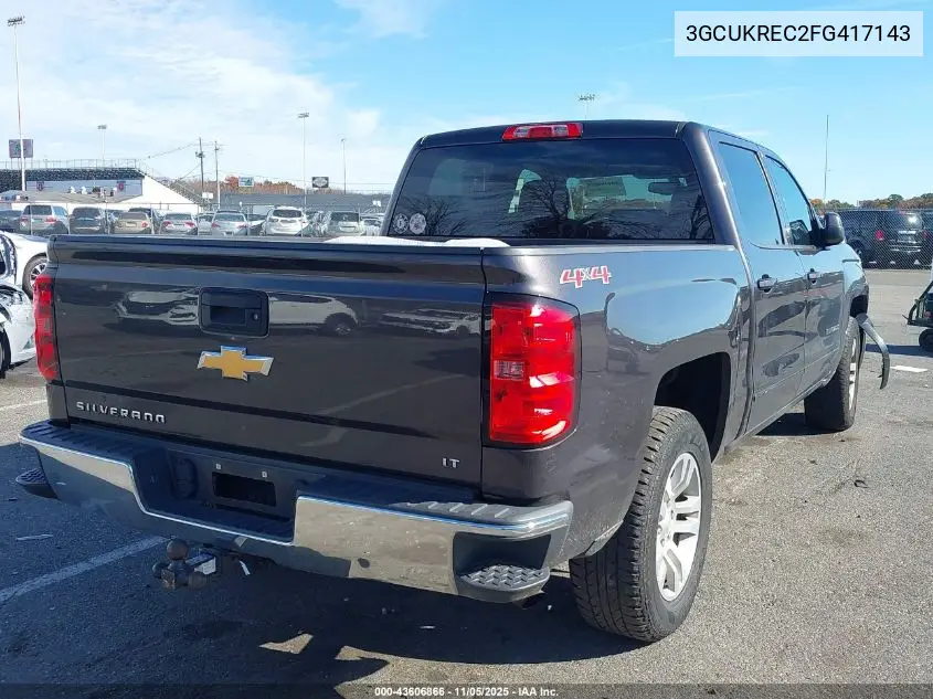 3GCUKREC2FG417143 2015 Chevrolet Silverado 1500 1Lt