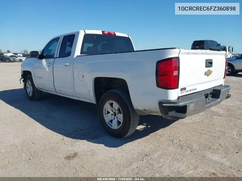 1GCRCREC6FZ360898 2015 Chevrolet Silverado 1500 1Lt