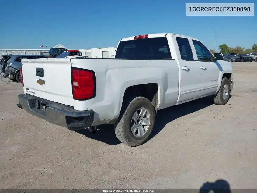 1GCRCREC6FZ360898 2015 Chevrolet Silverado 1500 1Lt