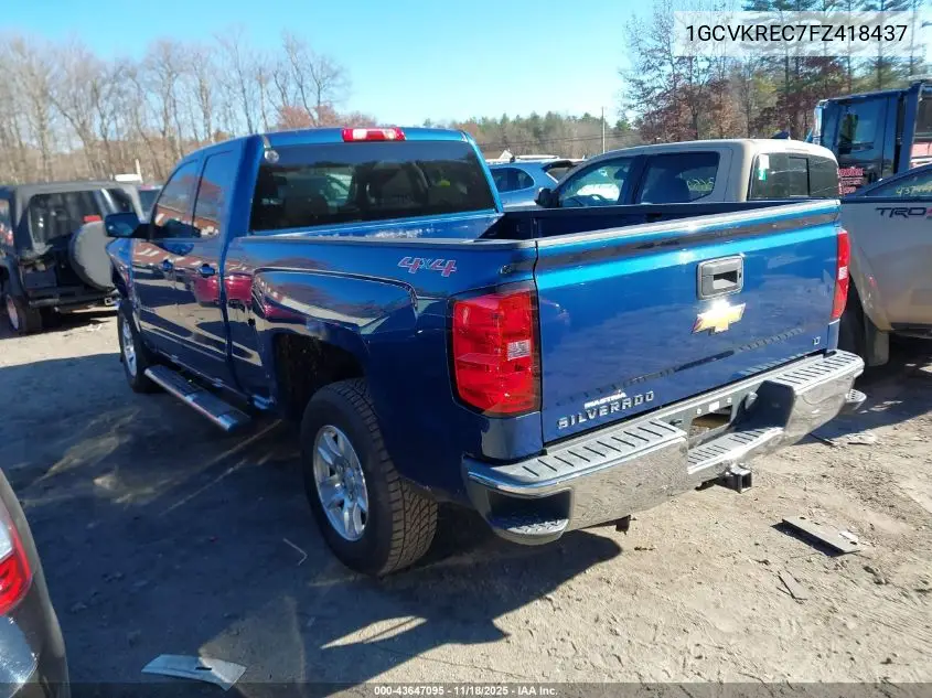 1GCVKREC7FZ418437 2015 Chevrolet Silverado 1500 1Lt