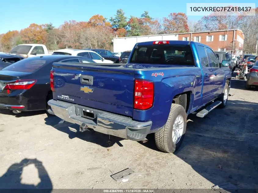 1GCVKREC7FZ418437 2015 Chevrolet Silverado 1500 1Lt