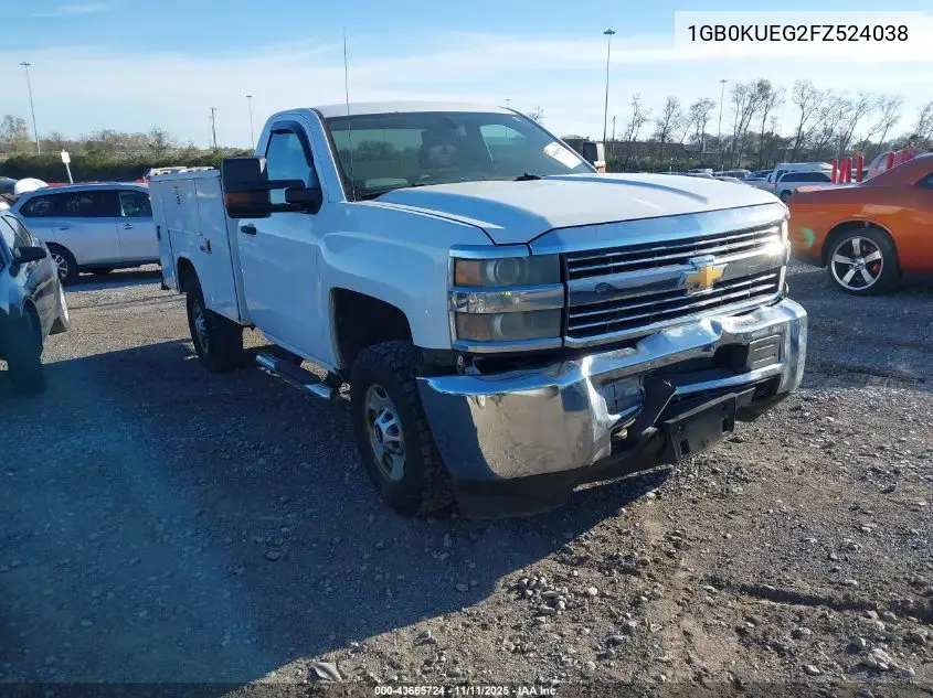 1GB0KUEG2FZ524038 2015 Chevrolet Silverado 2500Hd Wt