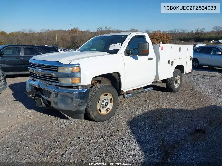 1GB0KUEG2FZ524038 2015 Chevrolet Silverado 2500Hd Wt