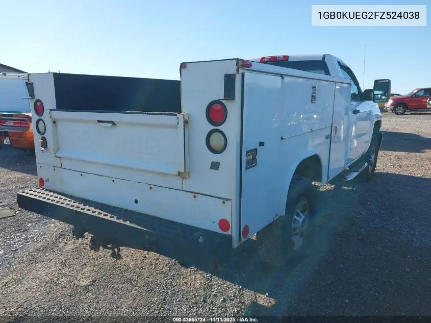 1GB0KUEG2FZ524038 2015 Chevrolet Silverado 2500Hd Wt
