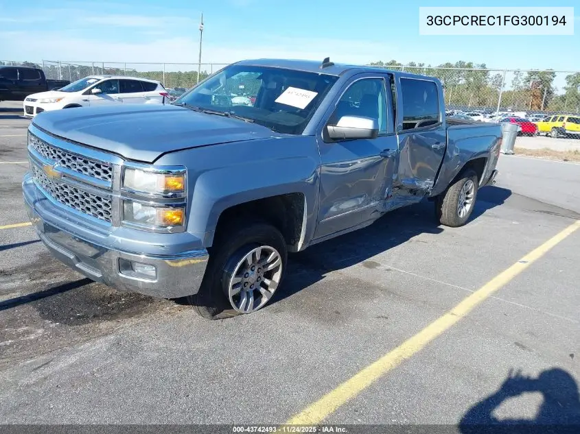 3GCPCREC1FG300194 2015 Chevrolet Silverado 1500 1Lt