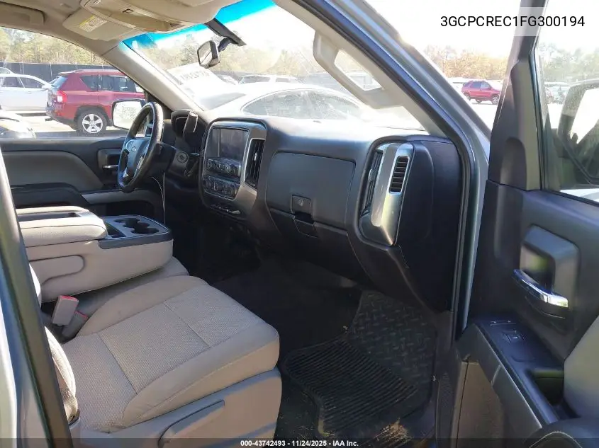 3GCPCREC1FG300194 2015 Chevrolet Silverado 1500 1Lt