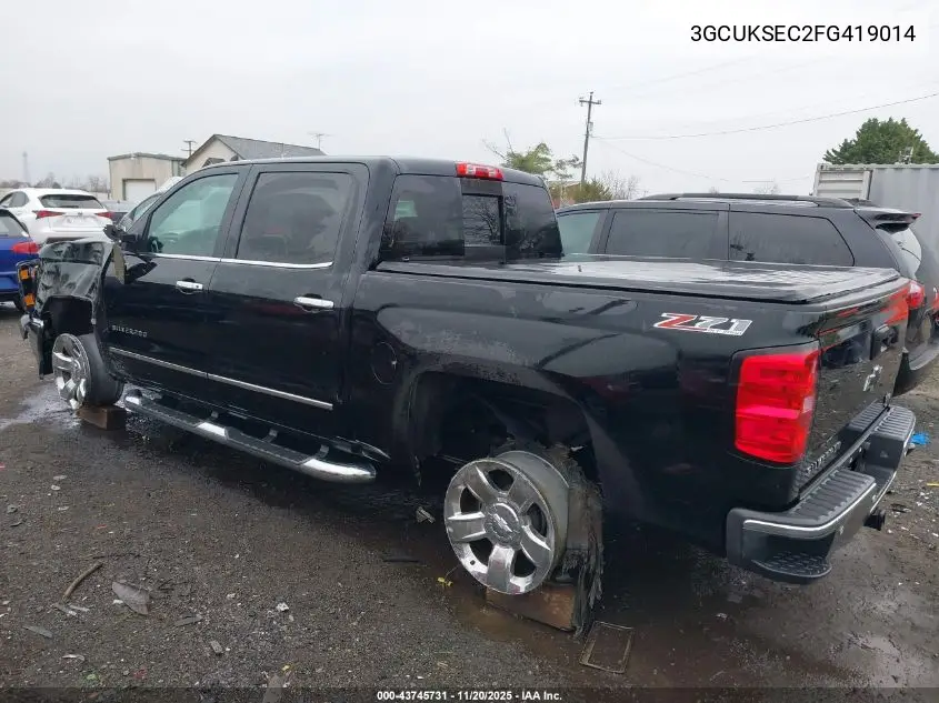 3GCUKSEC2FG419014 2015 Chevrolet Silverado 1500 2Lz