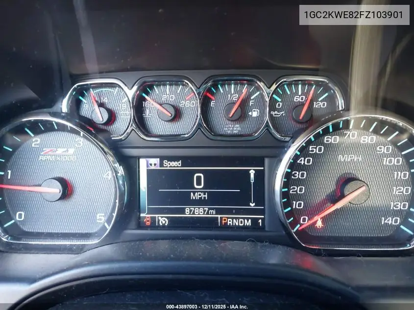 1GC2KWE82FZ103901 2015 Chevrolet Silverado 2500Hd Ltz