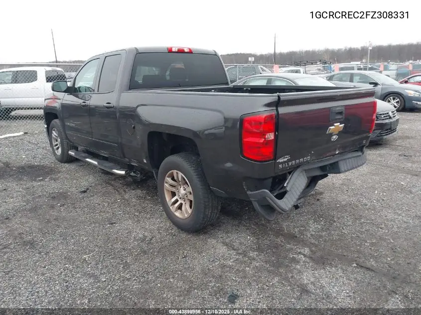 1GCRCREC2FZ308331 2015 Chevrolet Silverado 1500 1Lt
