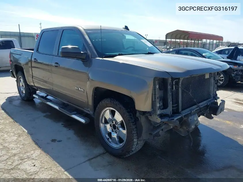 3GCPCRECXFG316197 2015 Chevrolet Silverado 1500 1Lt