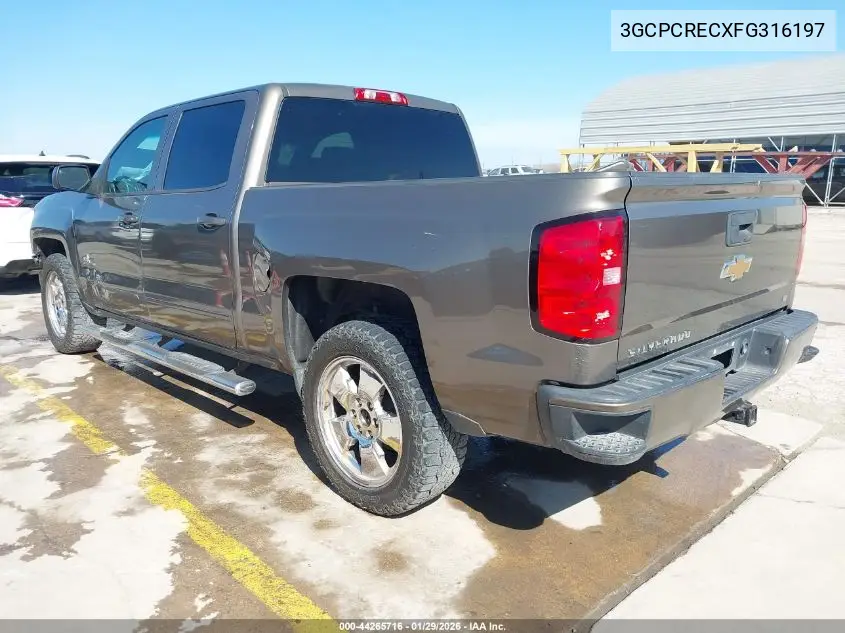 3GCPCRECXFG316197 2015 Chevrolet Silverado 1500 1Lt