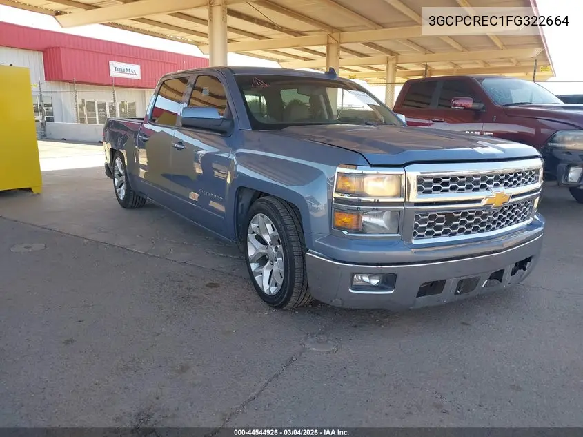 3GCPCREC1FG322664 2015 Chevrolet Silverado 1500 1Lt