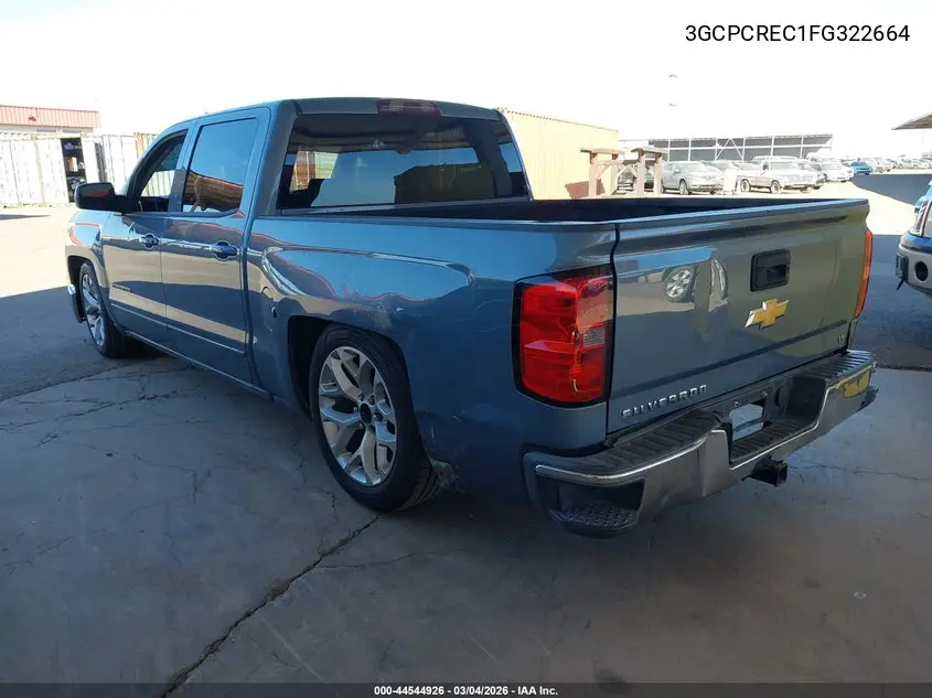 3GCPCREC1FG322664 2015 Chevrolet Silverado 1500 1Lt