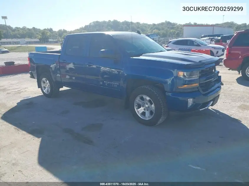 3GCUKREC7GG259299 2016 Chevrolet Silverado 1500 2Lt