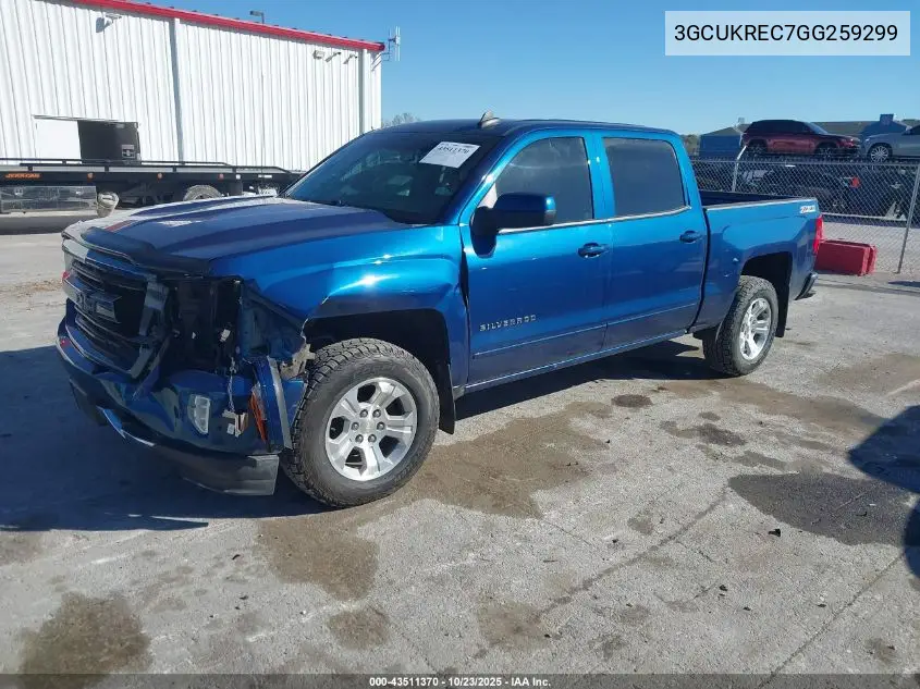 3GCUKREC7GG259299 2016 Chevrolet Silverado 1500 2Lt
